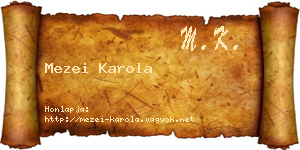 Mezei Karola névjegykártya